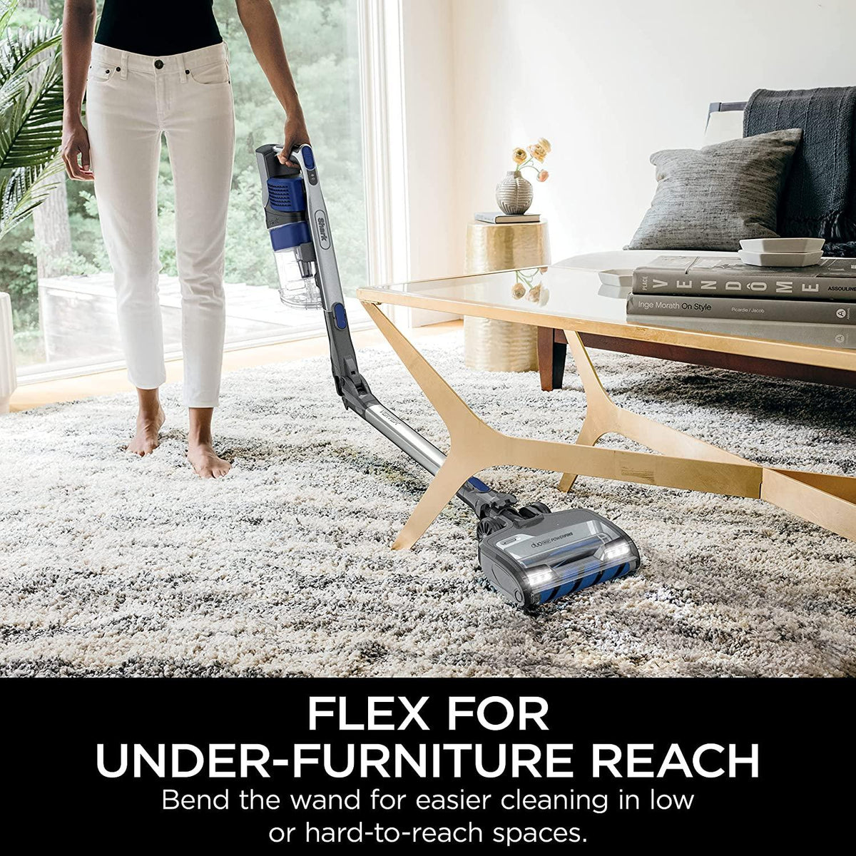 Shark IZ482H Vertex Cordless Stick Vacuum With DuoClean PowerFins, MultiFLEX, Crevice Tool, Pet Multi-Tool &amp; Anti-Allergen Brush, 120-min Runtime, Double Battery, Iris
