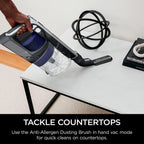Shark IZ482H Vertex Cordless Stick Vacuum With DuoClean PowerFins, MultiFLEX, Crevice Tool, Pet Multi-Tool &amp; Anti-Allergen Brush, 120-min Runtime, Double Battery, Iris