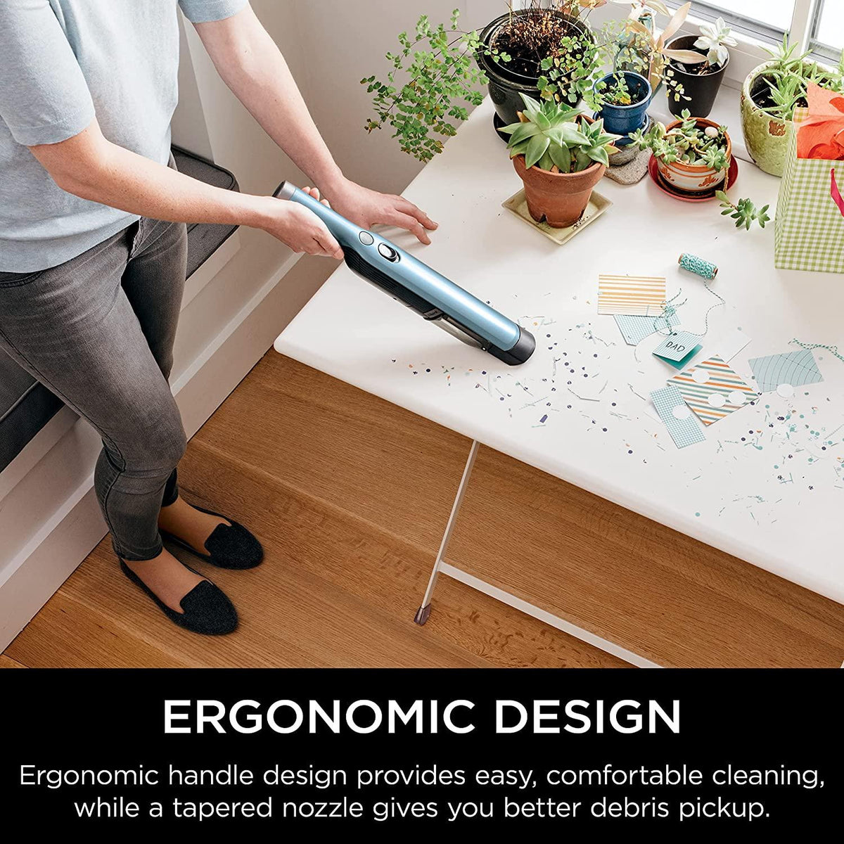 Shark WANDVAC Cordless Hand Vac Lightweight and Portable at 1.4 lbs. with Powerful Suction, Charging Dock, One-Touch Empty for Car &amp; Home, Cove
