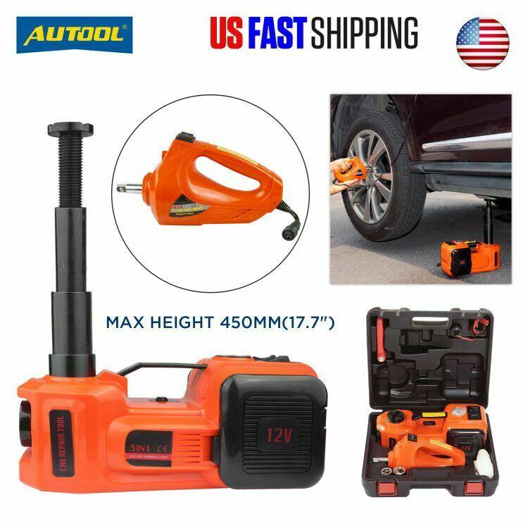 5 Ton Electric Hydraulic Floor Jack Car Jack Lift 12V DC Electric Impact Wrench