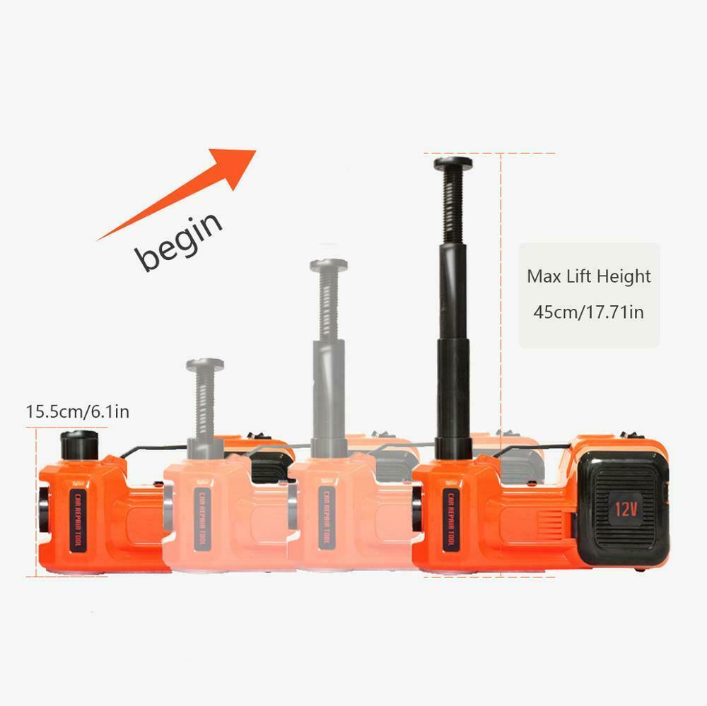 5 Ton Electric Hydraulic Floor Jack Car Jack Lift 12V DC Electric Impact Wrench