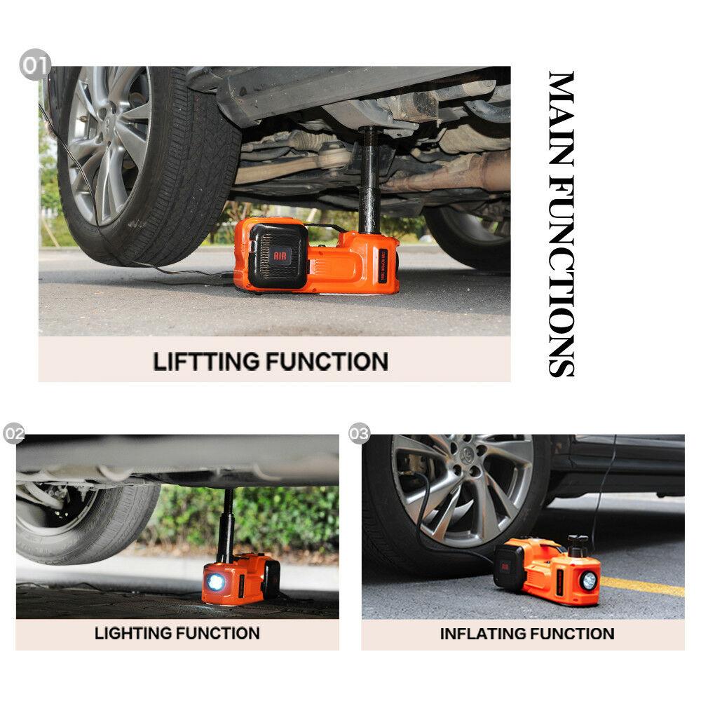 5 Ton Electric Hydraulic Floor Jack Car Jack Lift 12V DC Electric Impact Wrench