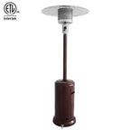 Gas Patio Heater - 83 Inches Tall Premium Standing Outdoor Heater - Auto Shut Off Portable Power Heater with Simple Ignition System, Wheels and Base Reservoir