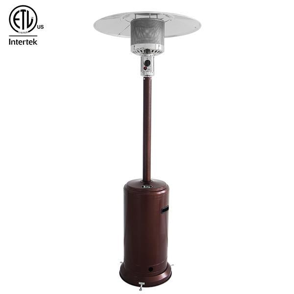 Gas Patio Heater - 83 Inches Tall Premium Standing Outdoor Heater - Auto Shut Off Portable Power Heater with Simple Ignition System, Wheels and Base Reservoir