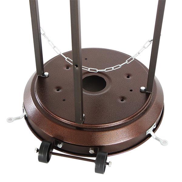 Gas Patio Heater - 83 Inches Tall Premium Standing Outdoor Heater - Auto Shut Off Portable Power Heater with Simple Ignition System, Wheels and Base Reservoir