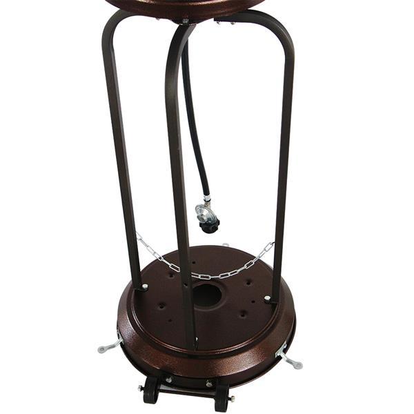 Gas Patio Heater - 83 Inches Tall Premium Standing Outdoor Heater - Auto Shut Off Portable Power Heater with Simple Ignition System, Wheels and Base Reservoir