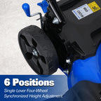 21 Inch Lawn Mower Gas Powered, 4-Cycle 144cc Engine, 3-in-1 Push Lawnmower with Bagging, Mulching &amp; Side Discharge, Adjustable 8-Positions Cutting Height, Easy Start