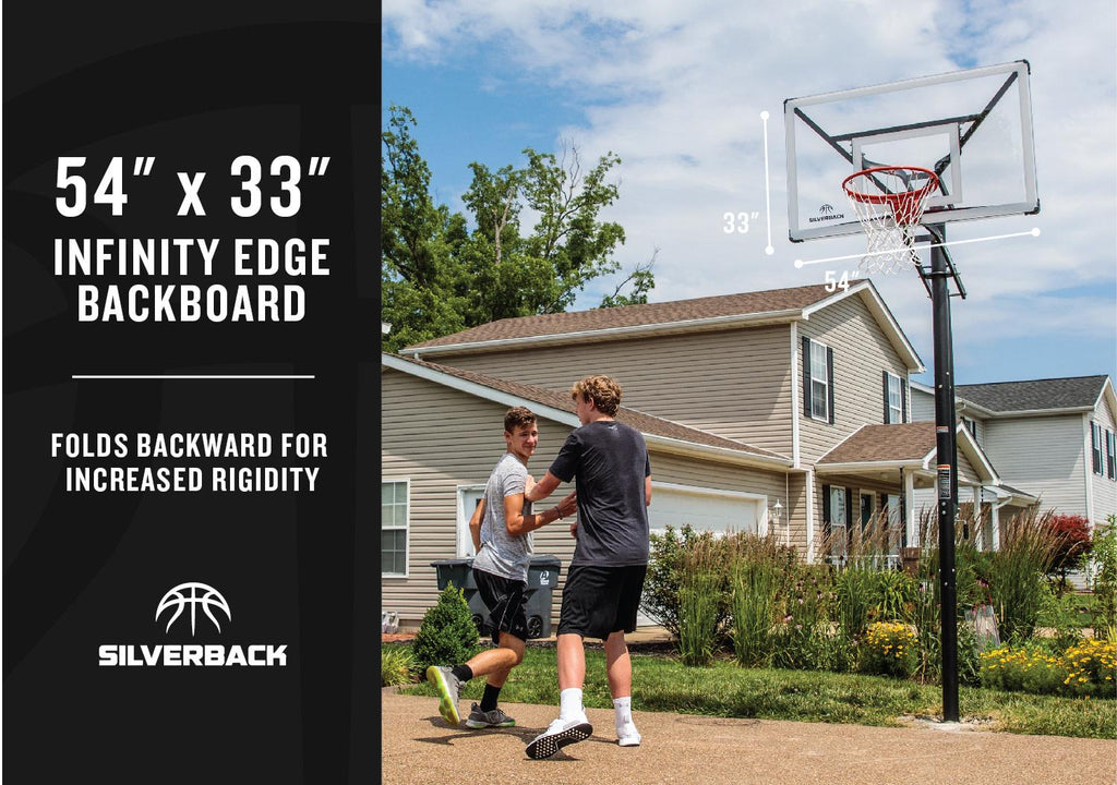 Silverback NXT 54" In-Ground Basketball Hoop with Adjustable-Height Backboard