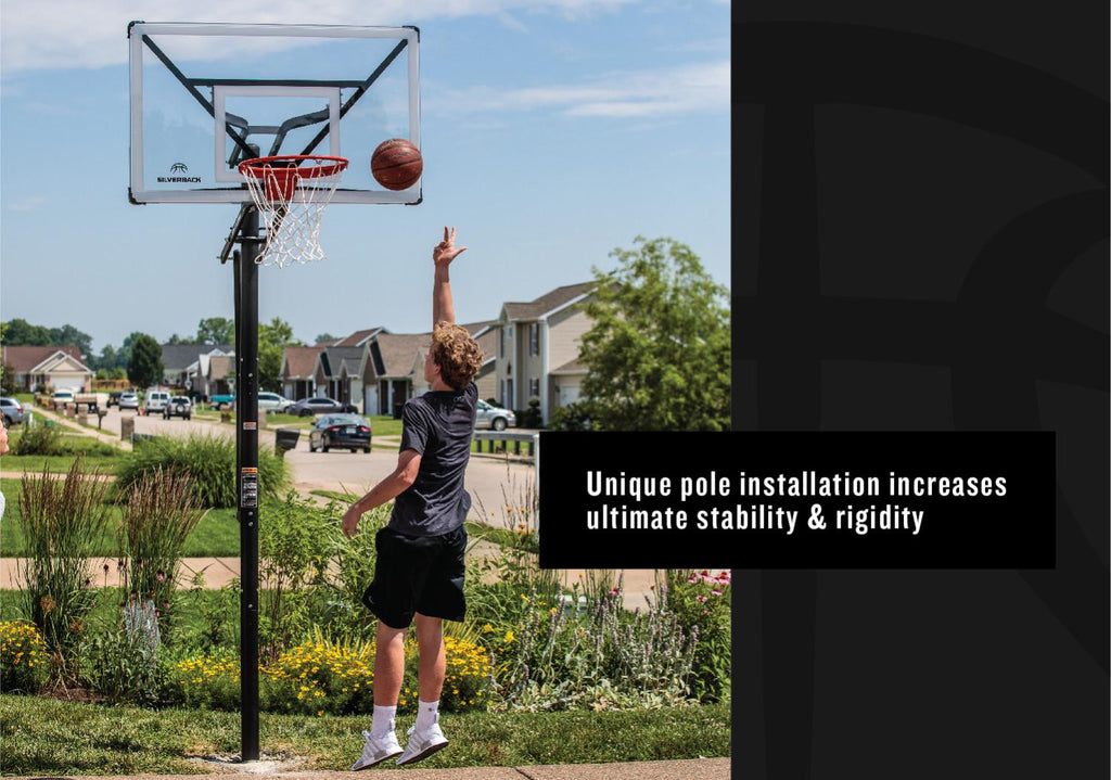 Silverback NXT 54" In-Ground Basketball Hoop with Adjustable-Height Backboard