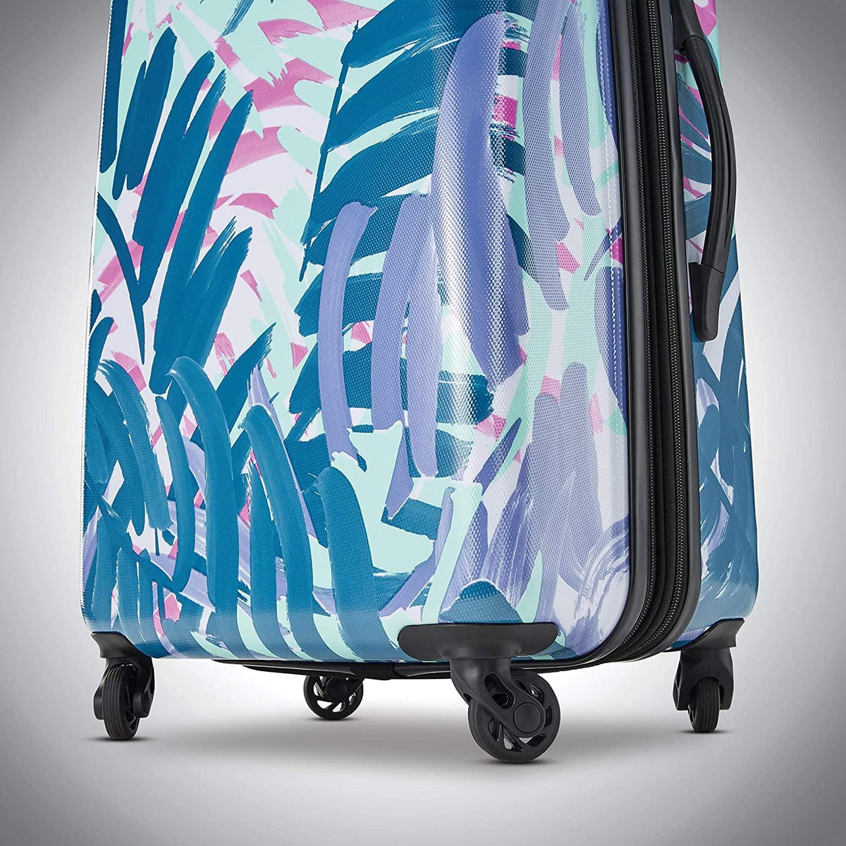 Moonlight Hardside Expandable Luggage with Spinner Wheels, Palm Trees, Checked-Large 28-Inch