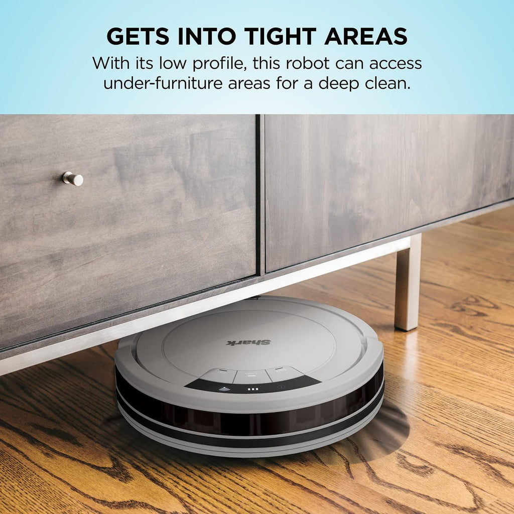 Shark AV752 ION Robot Vacuum, with Tri-Brush System, Wi-Fi Connected, 120min Runtime, Works with Alexa, Multi-Surface Cleaning, White