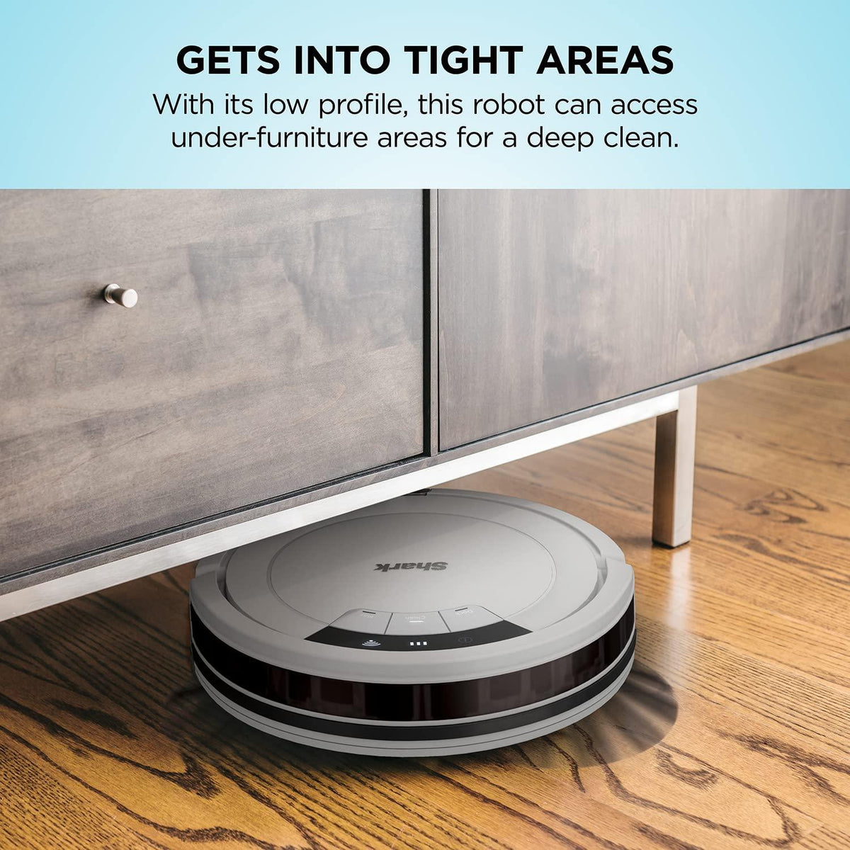Shark AV752 ION Robot Vacuum, with Tri-Brush System, Wi-Fi Connected, 120min Runtime, Works with Alexa, Multi-Surface Cleaning, White