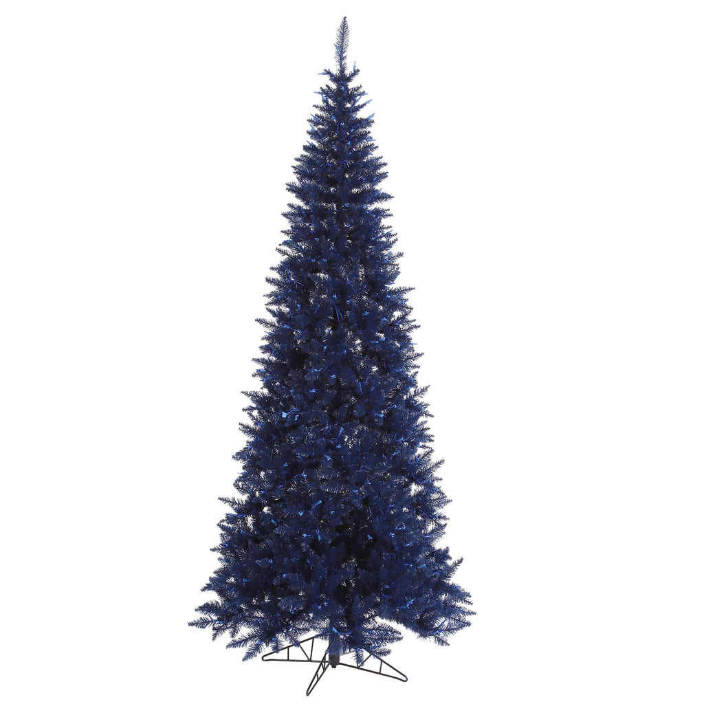 Vickerman 5.5' Navy Blue Fir Slim Artificial Christmas Tree, Unlit