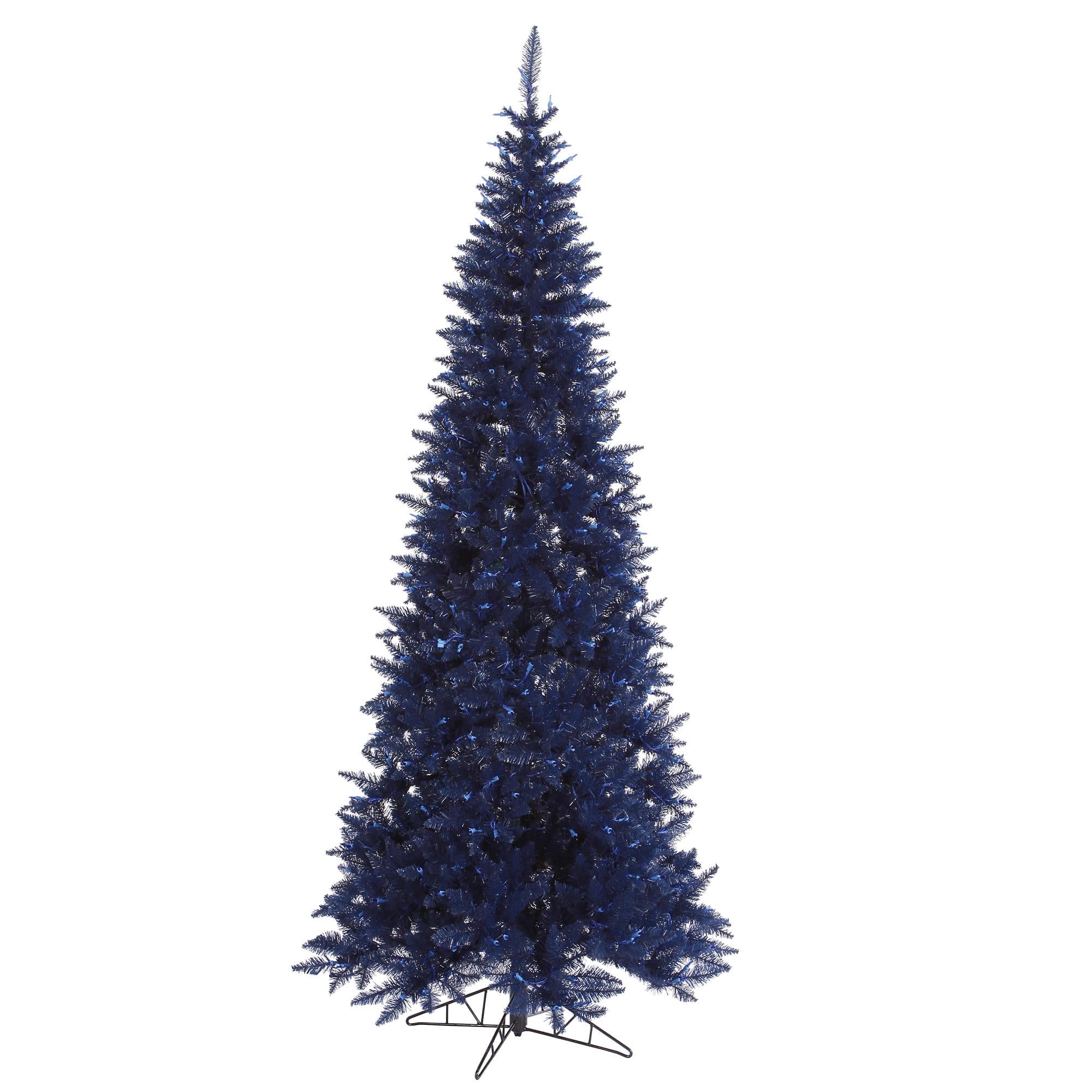 Vickerman 5.5' Navy Blue Fir Slim Artificial Christmas Tree, Unlit