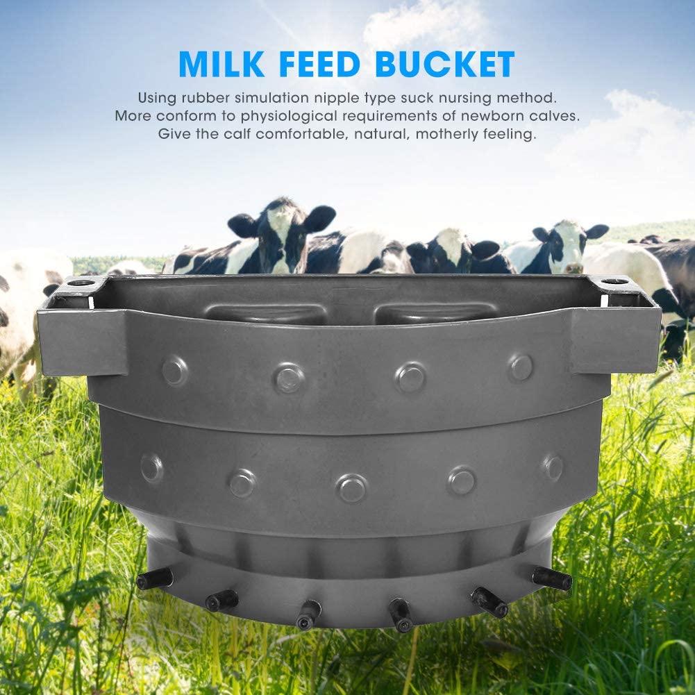 salalis milk feed bucket with 6 nipples lamb milk feed bucket plastic for livestock