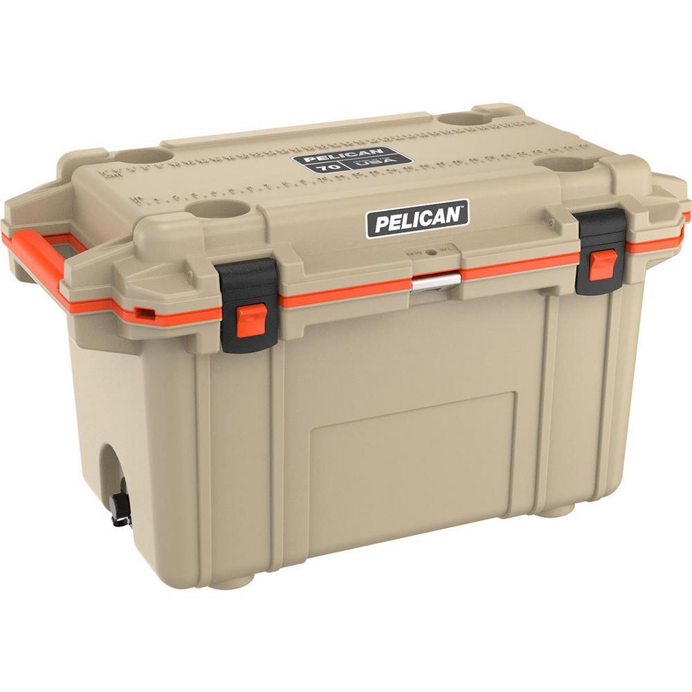 70 Qt. Elite Cooler in Tan and Orange