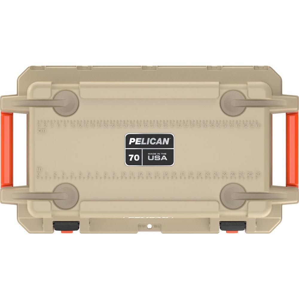70 Qt. Elite Cooler in Tan and Orange