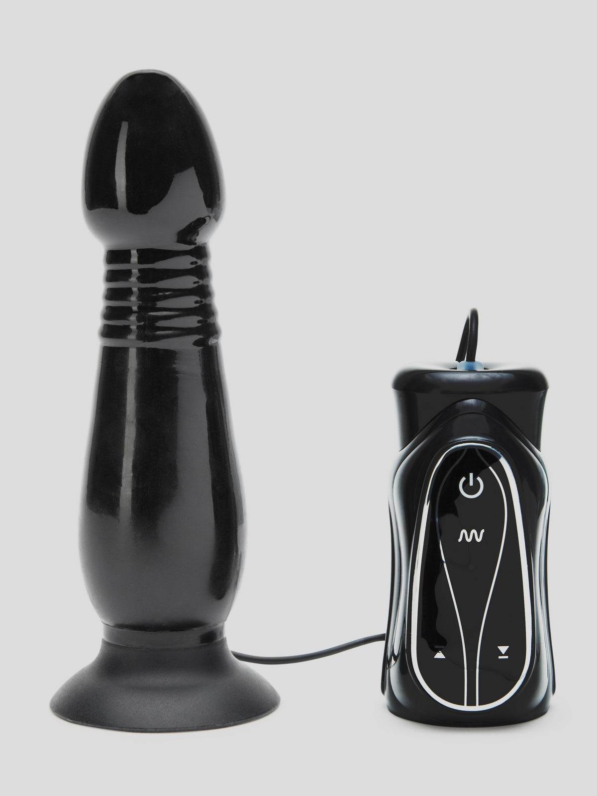 Booty Blaster 10 Function Thrusting Vibrating Butt Plug, Black