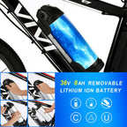 Vivi Electric Bike 26" Electric Mountain Bike, 350W/500W Ebike for Adults 20 MPH Adult Electric Bicycles with Removable 8Ah/12.5Ah Battery, Professional 21 Speed Gears, 3 Riding Modes
