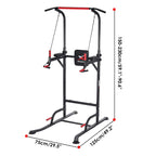 Dip Station Chin up Bar Core Power Tower Pull Push Home Gym Fitness Equipment Resistance Band Adjustable Height
