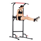 Dip Station Chin up Bar Core Power Tower Pull Push Home Gym Fitness Equipment Resistance Band Adjustable Height