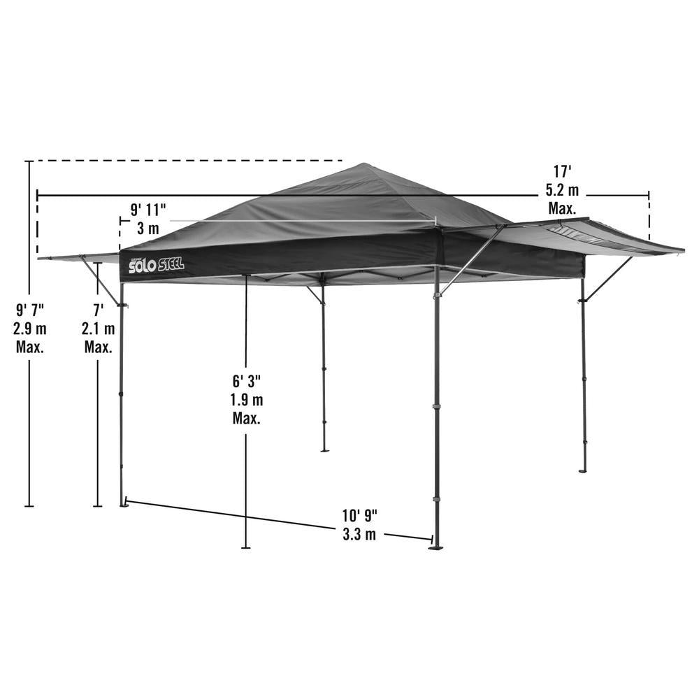 Solo170 10 ft. x 17 ft. Midnight Blue Straight Leg Canopy