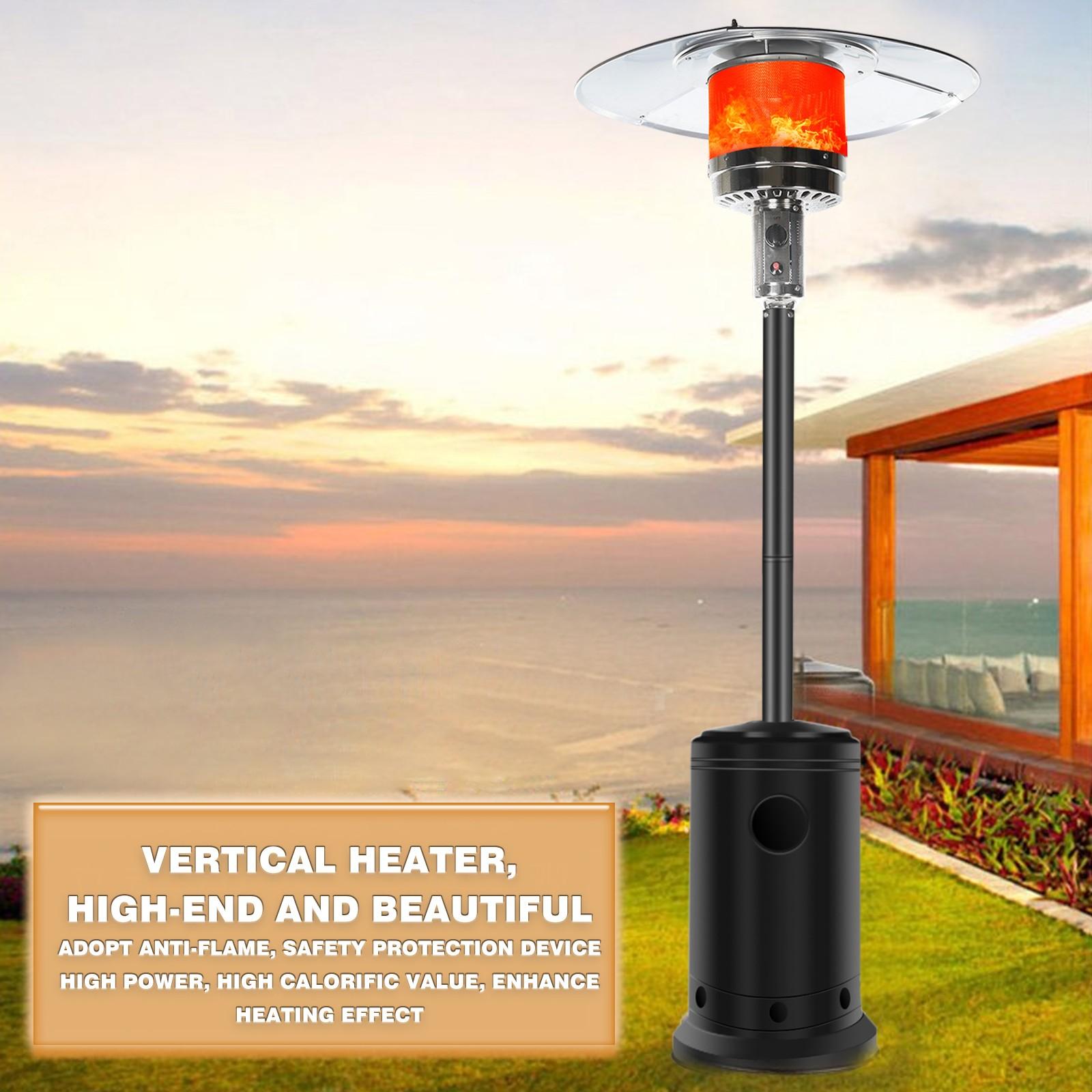 Clearance Prime Outdoor Patio Heater With Wheels,Propane 46,000 BTU Premium Outdoor Patio Heater