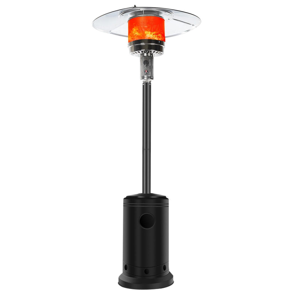 DJKDJL Outdoor Patio Heater With Wheels,Propane 46,000 BTU Premium Outdoor Patio Heater, Black, 77*46*46cm