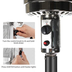 Clearance Prime Outdoor Patio Heater With Wheels,Propane 46,000 BTU Premium Outdoor Patio Heater