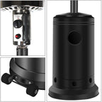 DJKDJL Outdoor Patio Heater With Wheels,Propane 46,000 BTU Premium Outdoor Patio Heater, Black, 77*46*46cm