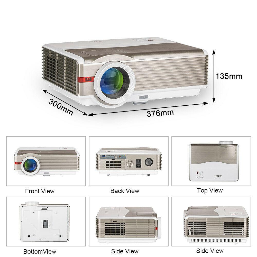 8000lms video home theater projector big screen movie proyector hdmi usb vga tv