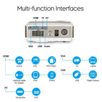 8000lms video home theater projector big screen movie proyector hdmi usb vga tv