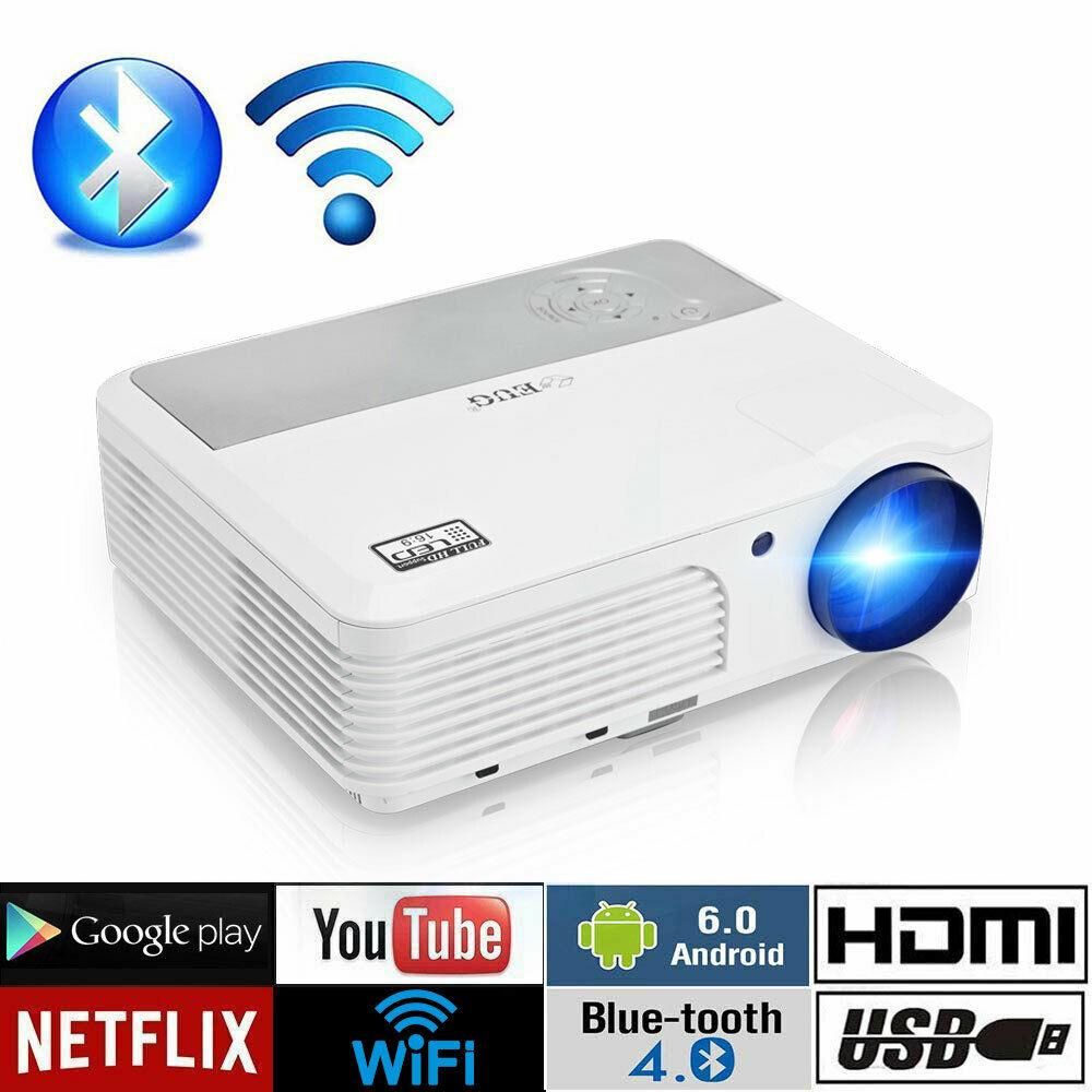 smart 1080p full hd projector wifi android blue-tooth football game hdmi usb tv