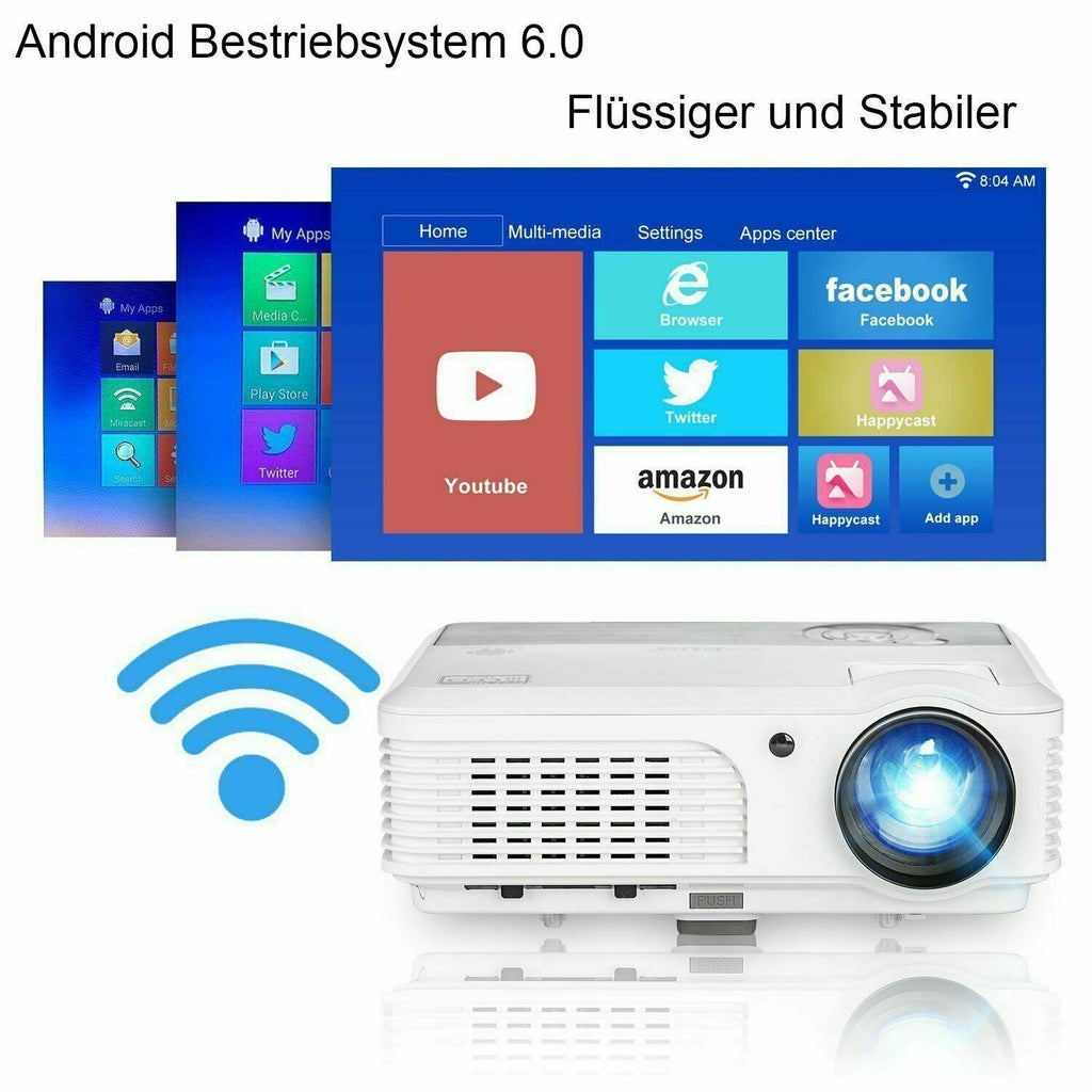 smart 1080p full hd projector wifi android blue-tooth football game hdmi usb tv