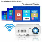 smart 1080p full hd projector wifi android blue-tooth wireless airplay hdmi tv
