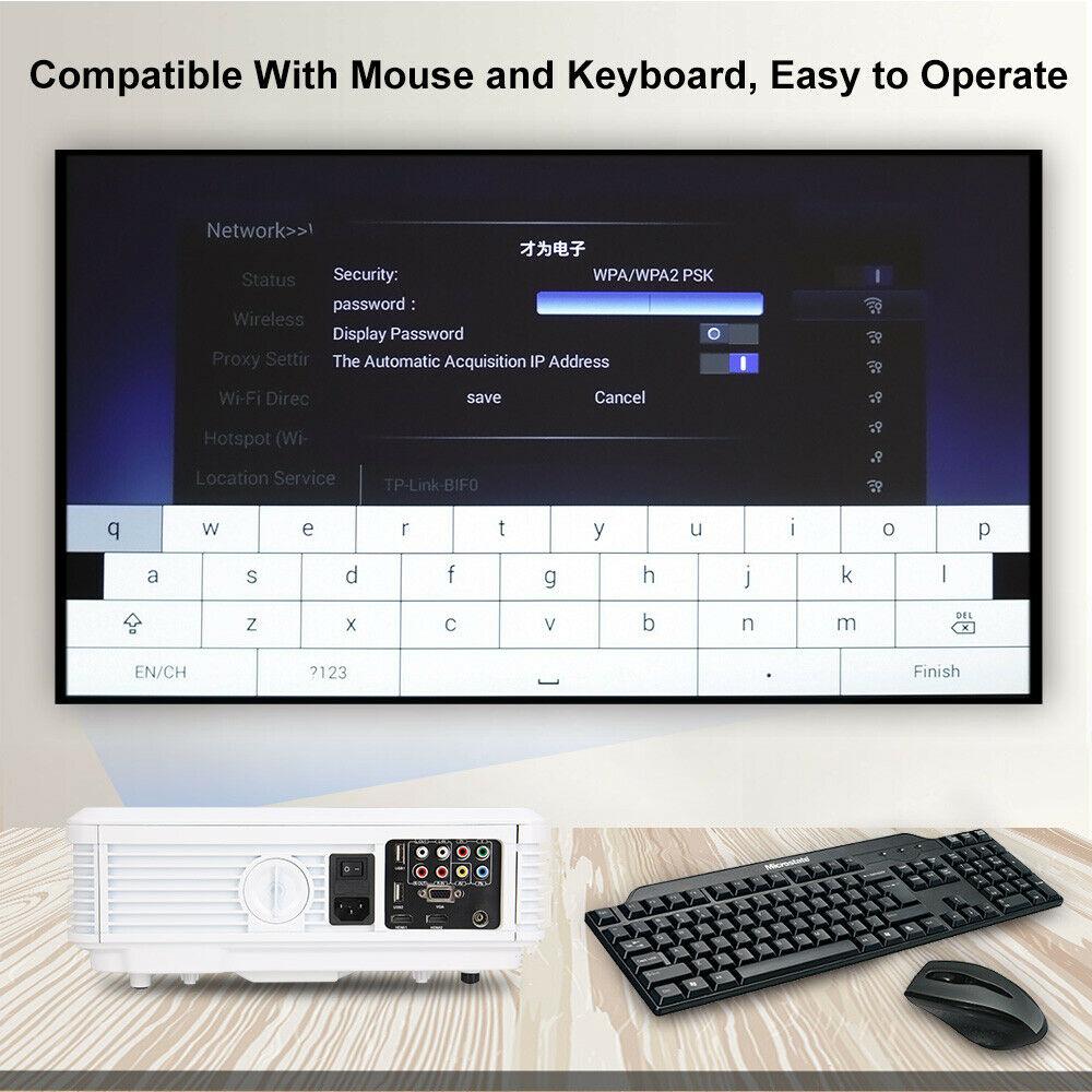 1080p android smart wifi projector full hd proyector airplay bt movie tv 5000lms