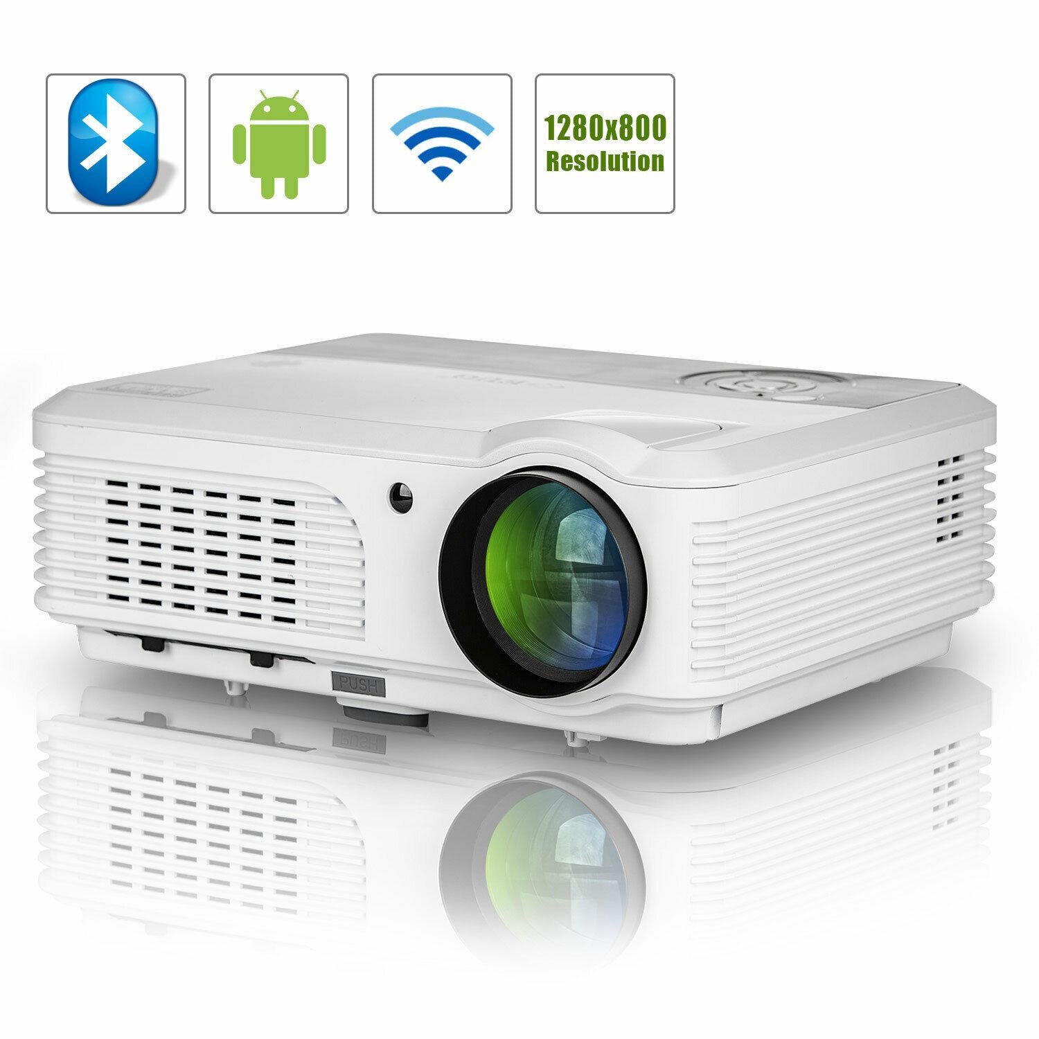 smart 1080p full hd projector wifi android blue-tooth wireless airplay hdmi tv