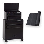 Tool Chest Combo with Drawer Liner Roll, 26-Inch, Rolling, 5 Drawer, Black (CMST82763BK)