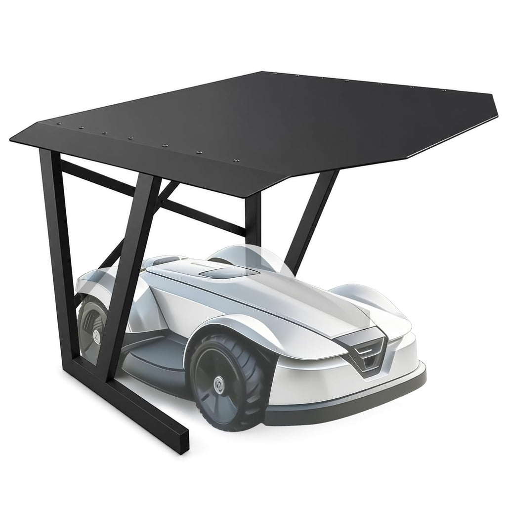 LarRobot Mower Garage, Alloy Steel Robotic Lawn Mower Shelter(1) | Heavy Duty Outdoor Shade Cover, Waterproof and UV-Proof Garden Garage, Fits 92% of Models, Robot Mower Accessories