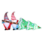 Lighted 4 ft. H x 8 ft. W Gnome Elves with Tree Inflatable