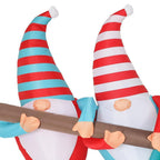 Lighted 4 ft. H x 8 ft. W Gnome Elves with Tree Inflatable