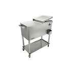 80 Qt.  Steel Patio Cooler With Bottom Tray