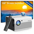 mini projector, bigasuo 2021 native 1080p projector bluetooth support, 7000l tv