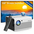 mini projector, bigasuo 2021 native 1080p projector bluetooth support, 7000l tv