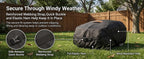 Robot Lawn Mower Cover Waterproof, 420D Outdoor Robotic Mower Cover, Black | 420D waterproof fabric, backyard robotic mower storafor rain snow dust sun, webbing strap,  buckle, elastic hem, vent