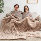 Heated Blanket  Electric Blanket Size 90"x100" - 4 Heating Levels &amp; 10 Hours Auto Off, Heating Blanket with ETL and FCC Certificated, Machine Washable, Brown