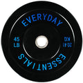 Everyday Essentials Olympic Bumper Plate Weight Plate with Steel Hub, 45 lbs