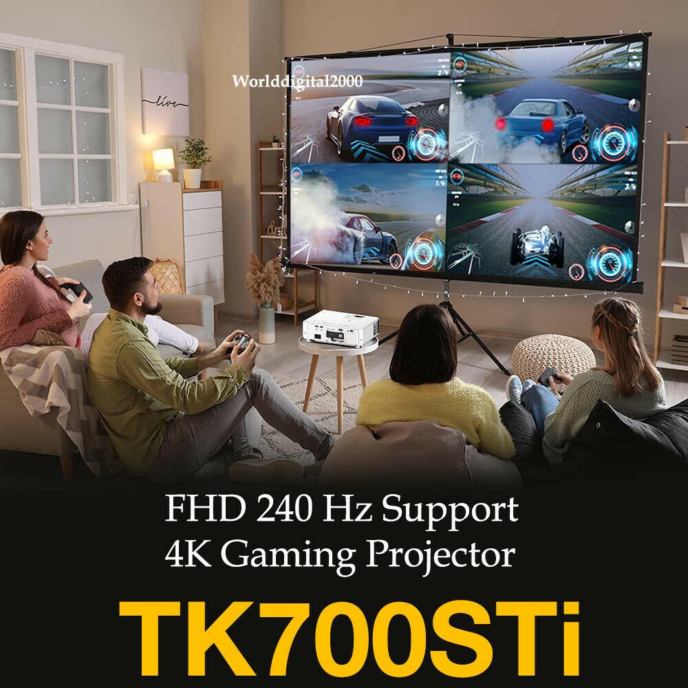benq tk700sti  4k dlp hdr gaming projector 4k 60hz 16ms  powered by android tv