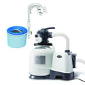 intex above ground pool sand filter pump bundled w/ wall mount automatic skimmer