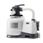 intex above ground pool sand filter pump bundled w/ wall mount automatic skimmer